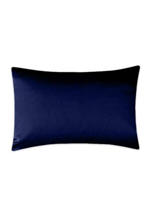 Poszewka satynowa SAN ANTONIO navy blue z lamówką