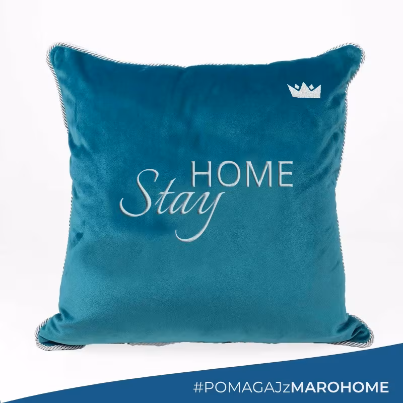 Poduszka VELVET #STAYHOME