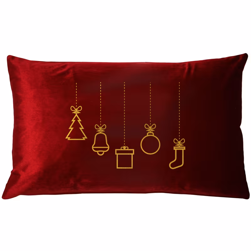 Poduszka prostokąt VELVET z haftem Christmas Gifts