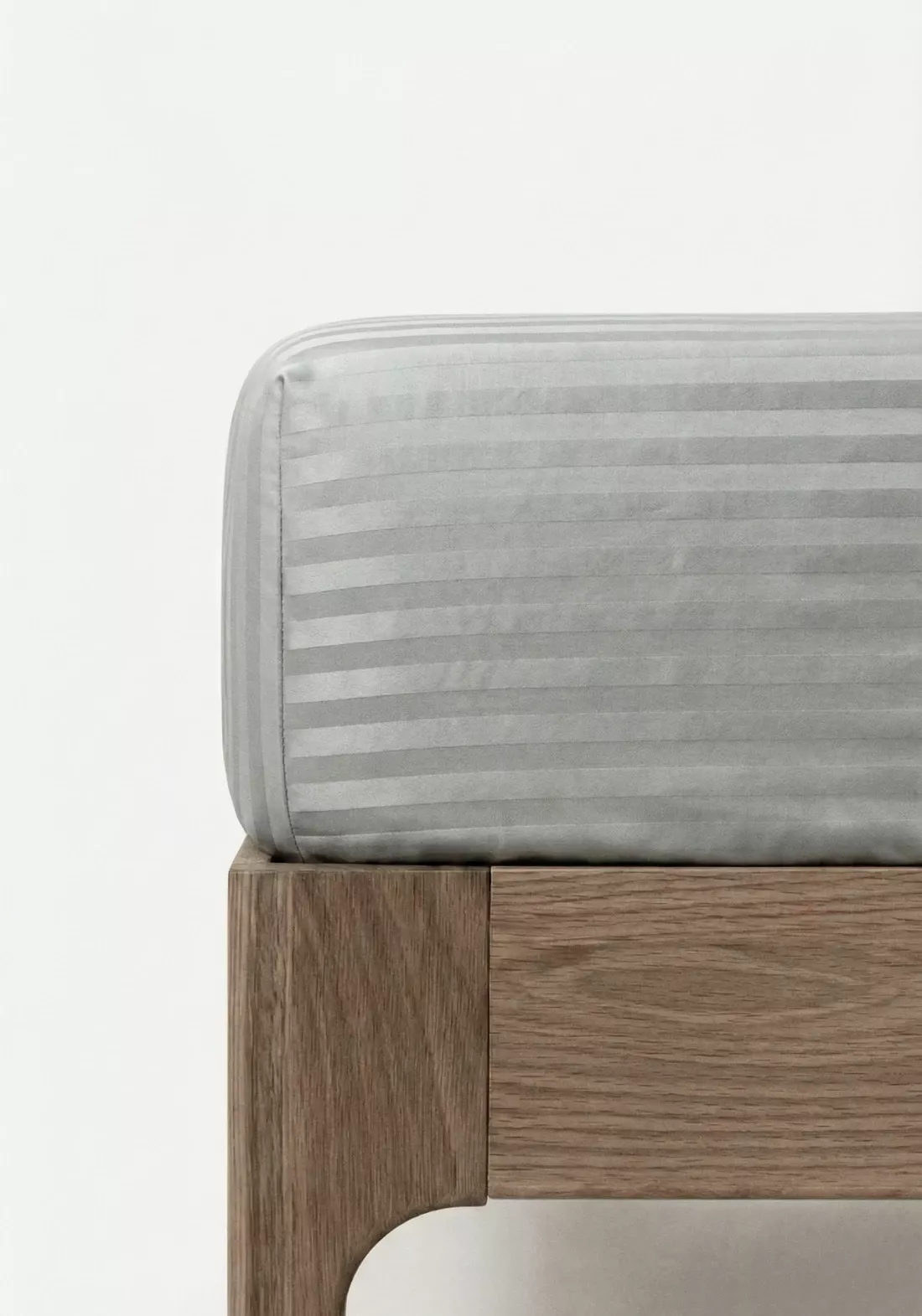 Prześcieradło adamaszkowe szary jasny z gumką