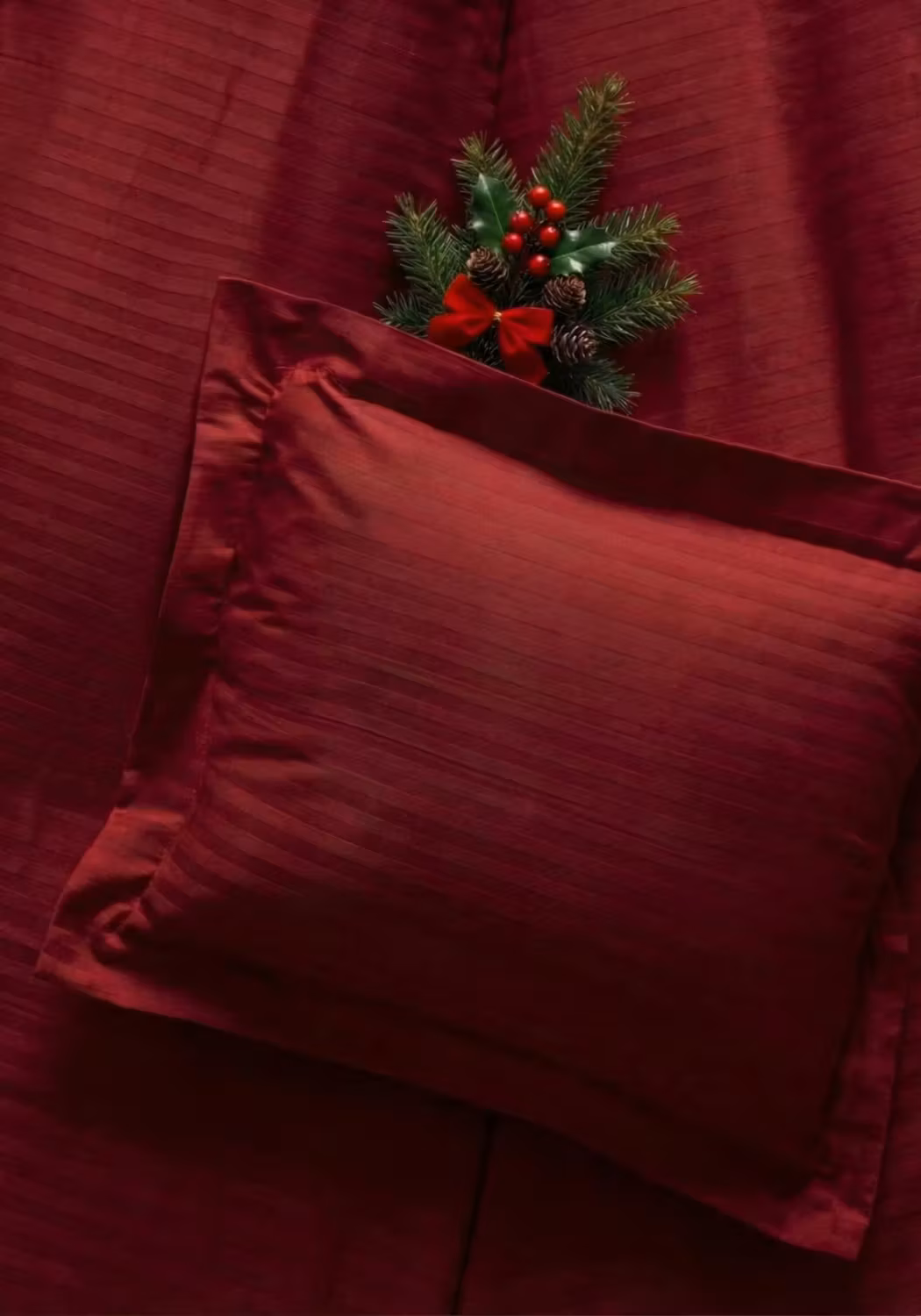 Pościel adamaszkowa VALENCIA – christmas red