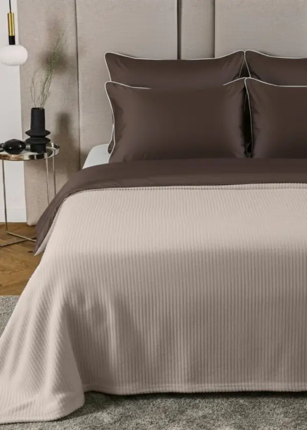 Narzuta SOFT CHEVRON - beżowy