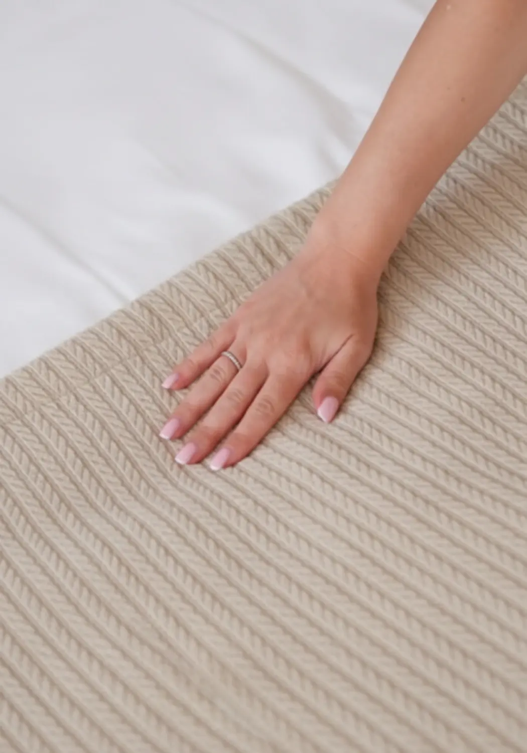 Narzuta SOFT CHEVRON - beżowy