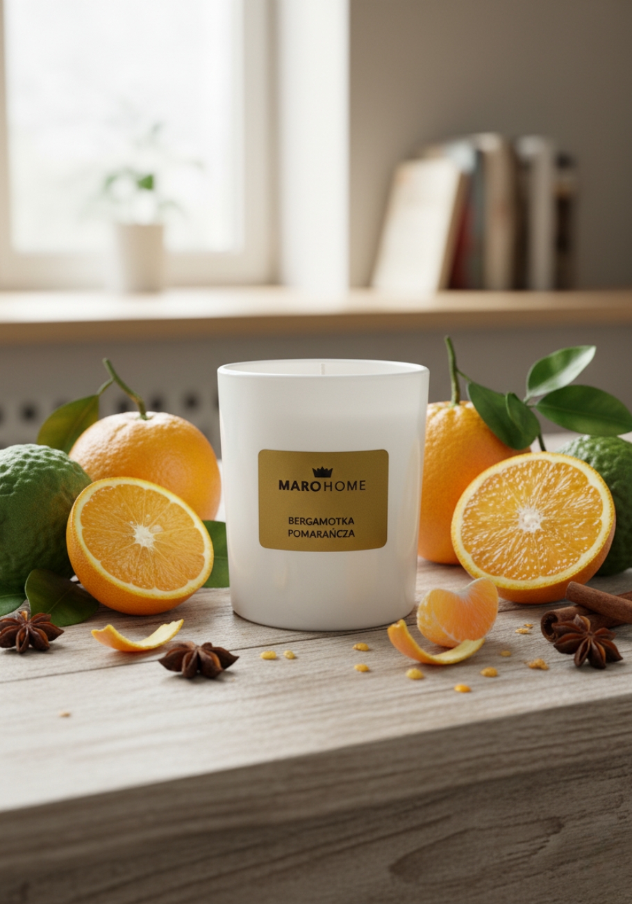 świeca sojowa bergamotka pomarańcza
