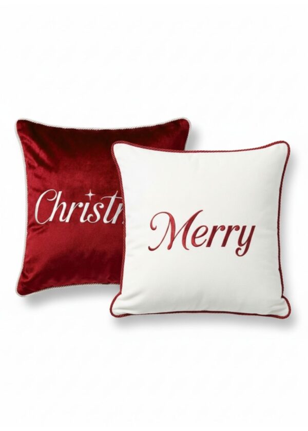 Zestaw poduszek świątecznych MERRY & CHRISTMAS