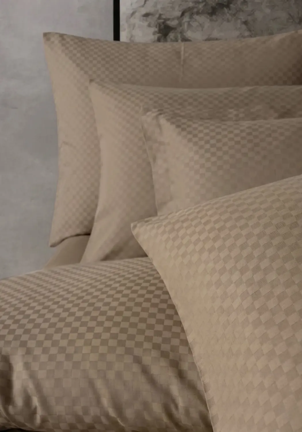Pościel PERCALE CHESS - light brown