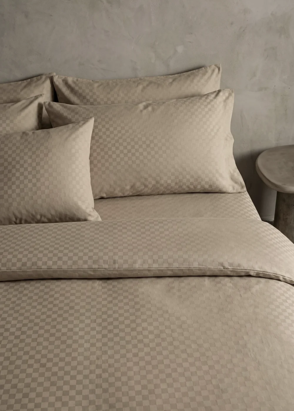 Posciel percale chess - light brown-main